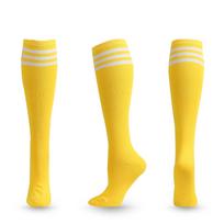 Unisex kompresinės kojinės Futbolo kojinės Neslystančios ilgos kojinės iki kelių Kojinės Dryžuotos futbolo kojinės Bėgimo sportinės kojinės one size white