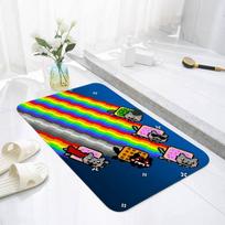 Cartoon N-Nyan-Cat Minimalist Floor Mat Living Room Rug For Bedroom Welcome Mat Outdoor Rug 40x60cm