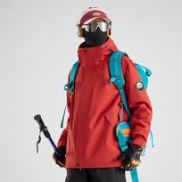 Men's Hooded Detachable Ski & Mountaineering Jacket for Outdoor Adventures Double Extra Large