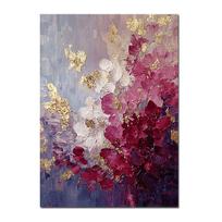 Purple Energy Abstract Oil Painting: Hand-Painted Decorative Art for Living Room, Bedroom, or Hall