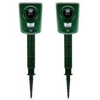 2X Cat Repellent Fox Deterrent Ultrasonic Bird Scarers for Gardens Animal Repeller with Motion Activated PIR Sensor