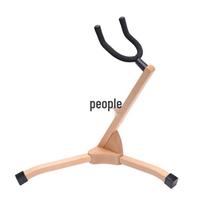 Foldable Solid Wood Saxophone Stand for Alto, Soprano, and Tenor Saxophones - Portable Holder Accessories No Size Specification