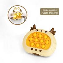 3 Colors 1 pcs Electronic Pop Quick Push Bubbles Game Machine Kid Cartoon Fun Squeezing Toys Anti Stress Sensory Bubble Toy Gift oranžinė