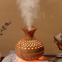 300ml medinė vaza spalvinga šviesa Cool Mist Drėkintuvas Aromaterapinis aliejus Difuzorius usb mini oras Humidificador