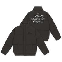Unisex Winter Embroidered Cotton Jacket - Loose, Thick, Warm Fashion Outerwear for Couples Medium