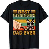 Best German Shepherd Dad Ever, German Shepherd Dog T-Shirt S juoda