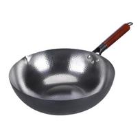 Kaltinio ketaus Wok keptuvė nelipni žuvies žvynų keptuvė puodas tolygus kaitinimas ergonomiška rankena puodas maistui gaminti kepimui troškinimui garinimui 30cm
