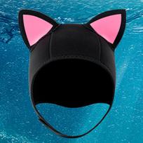 Diving Headgear for Women and Men, 3-5mm Snorkeling and Surfing Wetsuit Hood, Warm Ear and Head , Sun Swimming Cap One Size juoda
