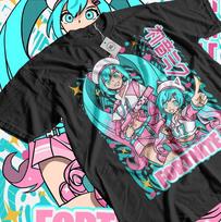 Hatsune Miku T-Shirt  Project Diva Vocaloid Anime Girl KawaiiGift Shirt All Size Unisex T-Shirt L