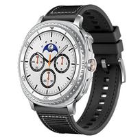 Nylon+Silicone band for samsung Galaxy watch 8/8 classic Strap 40mm 44mm Composite bracelet correa Galaxy watch ultra 2025 47mm Galaxy watch 8 juoda