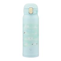 Zojirushi Water Cute Easy to Seamless Only 3 Washes Insulates Hot and Cold Tit Bottle, 480ml, Kids' Mug, Clean, Cap, Required, Water, One-Touch Mug, white