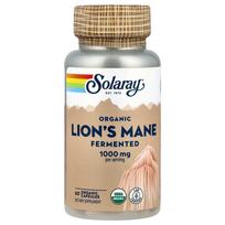 Solaray Fermented Lion's Mane Mushroom 1000mg Capsules, 60 Count (500mg per capsule) 60 pcs - 1 ea