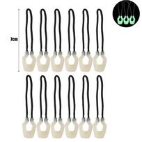 12PCS Zipper Pullers Convenient Zipper Extension Knapsack Jacket Zippers Accessories Tent Luminous Zipper Pull Slider Head Tool