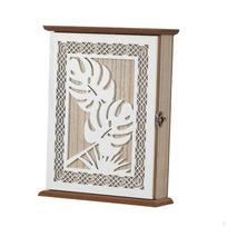 Dėžutė, Sieninis raktų laikiklis, Užrakinamas kabliukas, Apsaugotas nuo dulkių, Dekoratyvus prieškambariui, koridoriui, Leaf Pattern