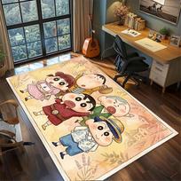 Crayon Shin-chan Washable Floor Rug Large Non Slip Area Carpet Bedroom Gamer Decor 60x90cm
