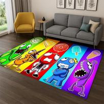 3D R-Rainbows Friends Cartoon Game Carpet Rug for Bedroom Living Room Sofa Playroom Doormat Home Decor,Kid Area Rug Non-slip 40x60cm