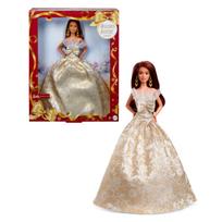 Barbie Holiday Barbie Long Hair Signature Black Doll House for Pretend Play Gold JBH97 Dress-Up & (Ages 6+)