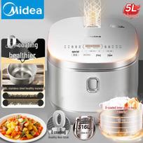 Midea 5L 316L nerūdijančio plieno 0-dengimo išmanusis ryžių viryklė CN kištukas (adapteris įtrauktas) white