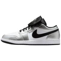 Air Jordan 1 SE žemi retro krepšinio batai sidabriniai/balti/juodi unisex IR2278-100 44 black