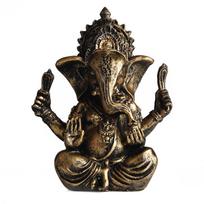 Mingze Resin Sandstone Ganesh Ornament - Elephant God Home Decor Gift Medium: 10*9*13