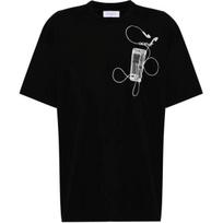 Off-White Short-Sleeve Tee Black/Grey Men Tops OMAA161S24JER0021006 XL
