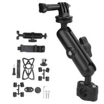 Action Camera/Phone Motorcycle Handlebar Mount Bicycle Holder Bracket with Phone Clip