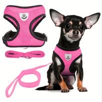 Breathable Vest-Style Harness Leash for Small to Medium Dogs and Cats L
