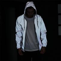 Reflective Jacket Men/women  Windbreaker Jackets Hooded Streetwear Coat M
