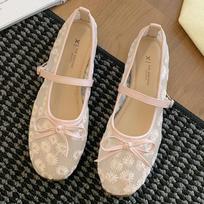 Bow Ballet Flats Shoes Elegant Women Sandals Summer Fad New Trend 2025 Designer Shallow Buckle Loafers Shoes Dress Mujer Zapatos 35