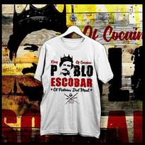 Hip Hop t-shirt Pablo Escobar Cartel Mob Boss Street Hustle mobbin Gangster tee L