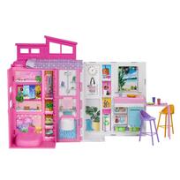 Barbie 65 Rožinis namas Parduotas Žaislas Amžius 3 ir HRJ76 Draugiškas aplinkai 2 aukštų (Lėlė Atskirai) - Apsirengimo lėlė, Namas, Žaisti, Aukštyn, Rožinė,