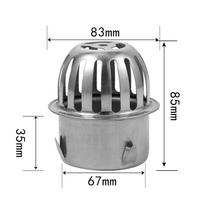 Floor Drain For Prevent Clogging Outdoor Drain-pipe Exhaust Pipe Roof Anti-rust Ø75mm
