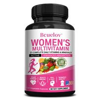Multivitaminų maisto papildas, su kalciu, biotinu, jodu, 120 kapsulių 120 capsules