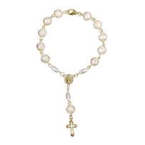 Catholic Religious Bead Crucifix Bracelets Rosary Centerpiece Sacred Heart Of Mary Mercy Jesus Saint Icons Jewelry auksas