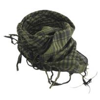 Unisex skara medvilninė skara su kutais languotas raštas Keffiyeh skara žiemai darbui gatvės aprangai armijos žalia spalva