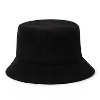 Spring & Autumn Sun-Shading Bucket Hat, Solid Color Corduroy, Warm, Versatile For Travel & Vacation, Face-Slimming Fisherman Cap 58cm