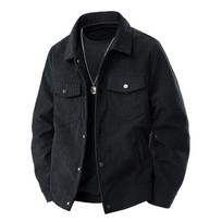Men's Retro Corduroy Workwear Jacket: Casual American Style, Cool Lapel Top for Spring and Autumn. 4XL