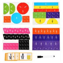 Cards Fraction Educational Fraction Learning Cards Tiles Set For Elementary Students Math Manipulatives With Circles Percentages