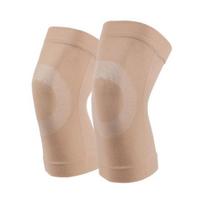 1 Pair Knee Pad 3D Strip Breathable High Stretchy Silicone Three-dimensional Weaving Anti-skid Knee Protection L smėlis
