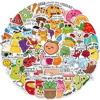 50 Fun Rewards Children's Stickers Decorate Suitcase Notebook Waterproof Pun Motivational Not Repeat Stickers
