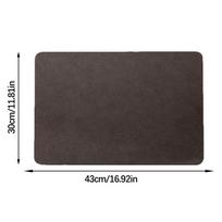 Leather Table Mat Heat-proof Placemat Waterproof Oil-proof Wipeable Table Mats Thicken Place Mat Pads for Home Hotel Decor 4330cm