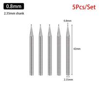 5Pcs 0.5mm-8mm Diamond Grinding Head Carve Precision Burring Sanding Drill Bit 0.8mm