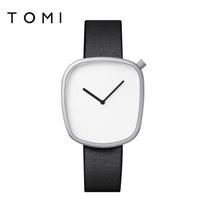 [Small] Tomi Temi Pebble Watch Quartz Fashion Men'S And Women'S Belt Watch Simple Square Watch