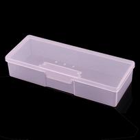 New Transparent Empty Nail Storage Box Manicure Tools Organizer for Case Holder rožinė