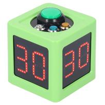 Cube Timer 1.4in 4 Sided Digital Shot Countdown Stopwatch for Private Poker Chess Casinos žalia