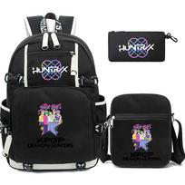 3Pcs/set Cartoon Printed Backpack Large Capacity Bookbag Student Boy Girl School Bag Outdoor Laptop Large Capacity Waterproof Travel Bag
