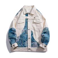 Autumn Mens Streetwear Cotton Jacket Men Patchwork Embroidered Jacket Male Outwear Loose Coat Man High Quality Bomber Jackets M