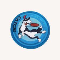 Durable Polyester Blend Interactive Disc, Bite Resistant, Non-Battery, Bright Blue, for Dogs and Cats Outdoor Play Diameter 22.5cm