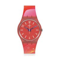 CHARM OF CALLIGRAPHY Gent SO28Z105 Watch [Swatch] red