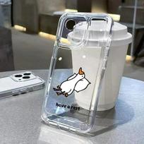 Funny job with a goose Phone case iPhone 15 Pro Max 11 12 13 16 14 Plus Silicone Shockproof transparent phone case iphone 15